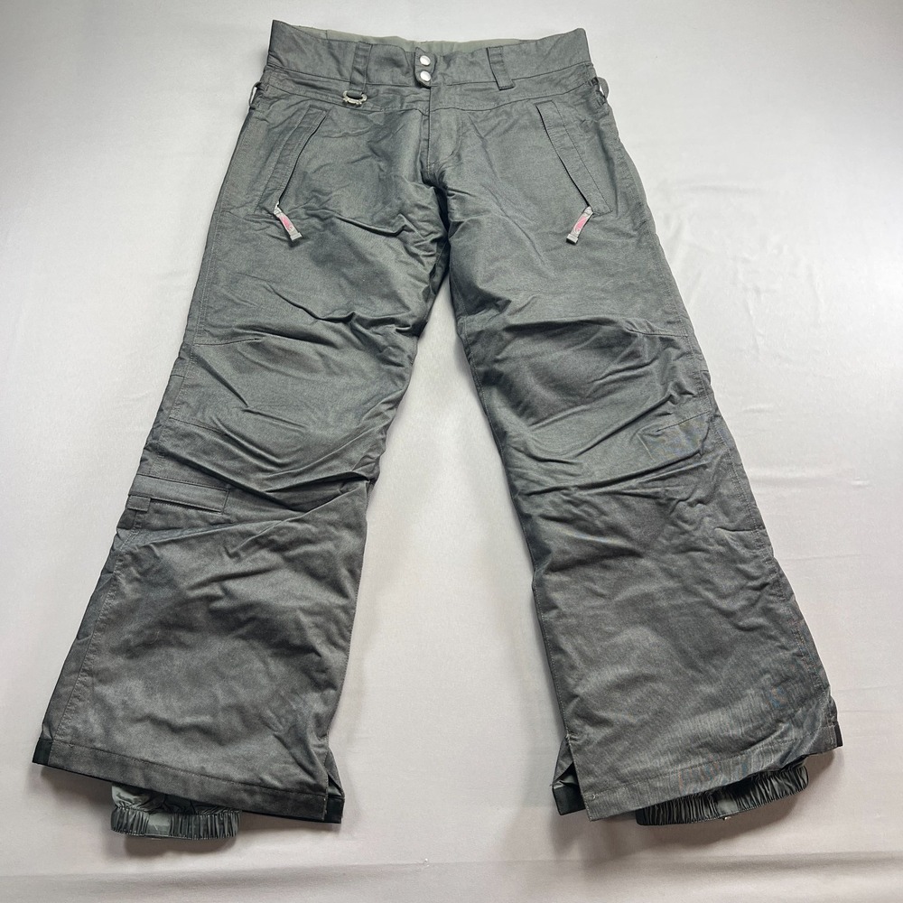 Betty Rides Trinket Snowboard Pants Womens Medium Charcoal Gray Mid Rise Skiing